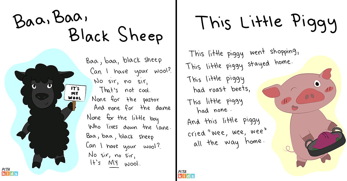 Animal Friendly Updates To Outdated Nursery Rhymes PETA Kids