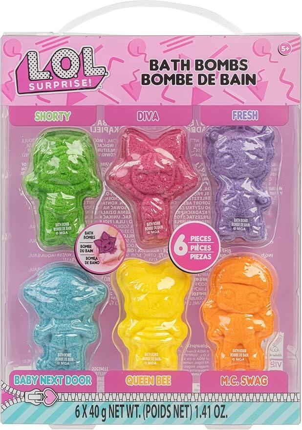 L.O.L bathbombs in a variety of colors and characters