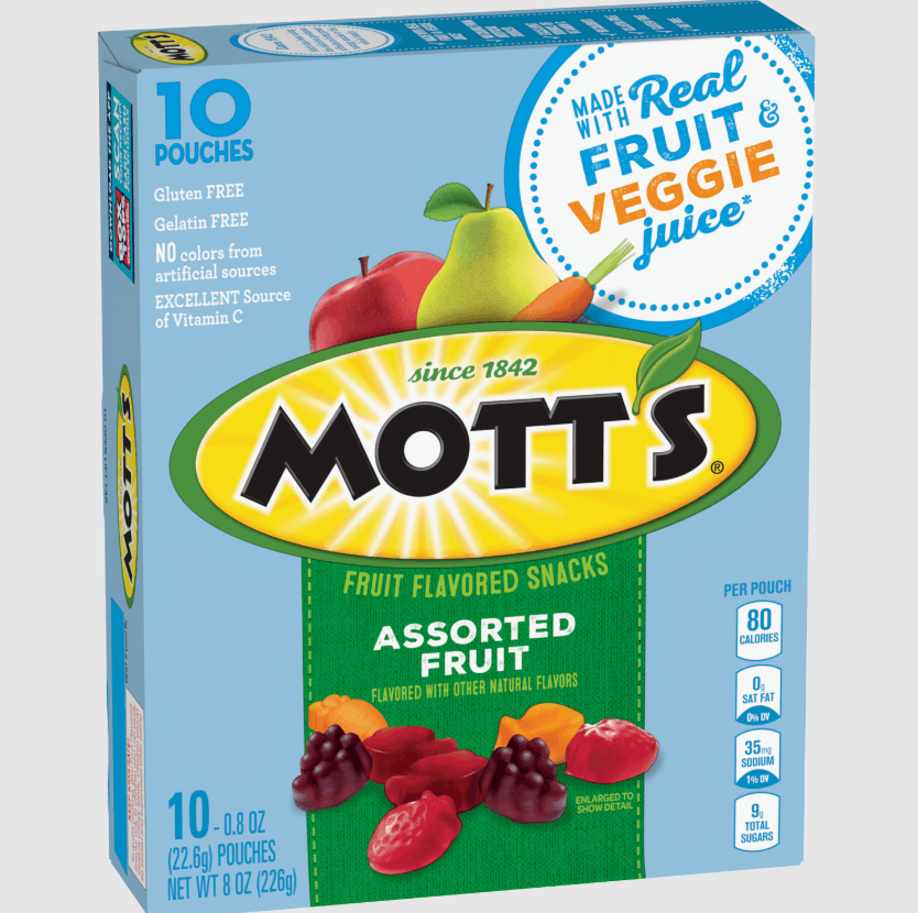 Mott's Fruit Flavored Snacks packaging