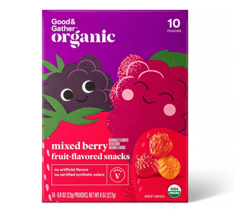 Good and Gather Mixed Fruit Snacks packaging